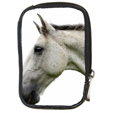 White Horse Compact Camera Leather Case from ArtsNow.com Front