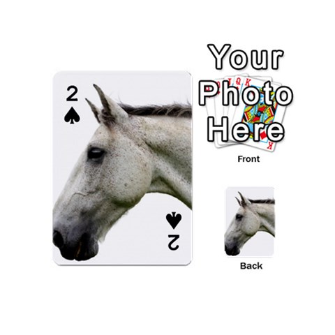 White Horse Playing Cards 54 (Mini) from ArtsNow.com Front - Spade2