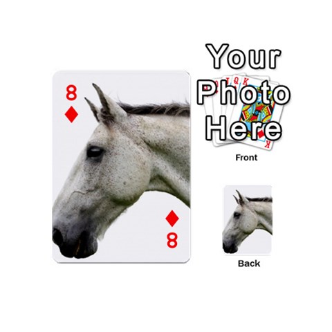 White Horse Playing Cards 54 (Mini) from ArtsNow.com Front - Diamond8