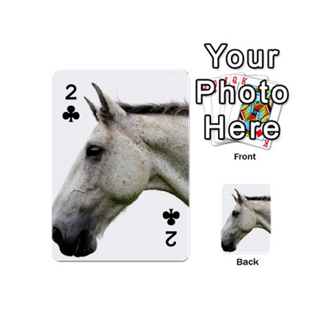 White Horse Playing Cards 54 (Mini) from ArtsNow.com Front - Club2