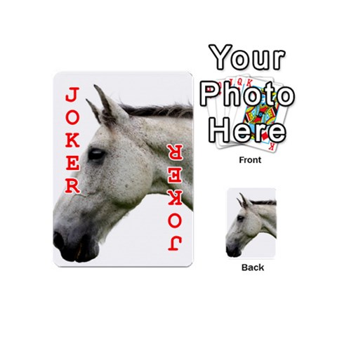 White Horse Playing Cards 54 (Mini) from ArtsNow.com Front - Joker2