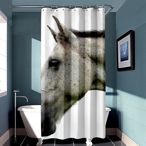 White Horse Shower Curtain 36  x 72  (Stall) from ArtsNow.com Curtain(36 X72 ) - 33.26 x66.24  Curtain(36 X72 )