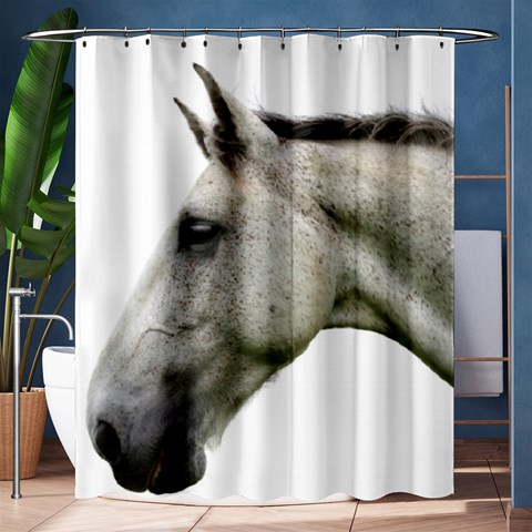 White Horse Shower Curtain 60  x 72  (Medium) from ArtsNow.com 60 x72  Curtain