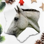White Horse Snowflake Ornament (Two Sides)