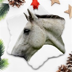 White Horse Snowflake Ornament (Two Sides) from ArtsNow.com Back