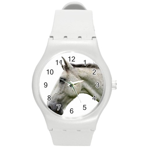White Horse Round Plastic Sport Watch (M) from ArtsNow.com Front