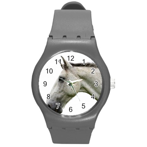 White Horse Round Plastic Sport Watch (M) from ArtsNow.com Front