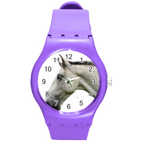 White Horse Round Plastic Sport Watch (M) from ArtsNow.com Front