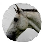 White Horse Large 18  Premium Round Cushion 