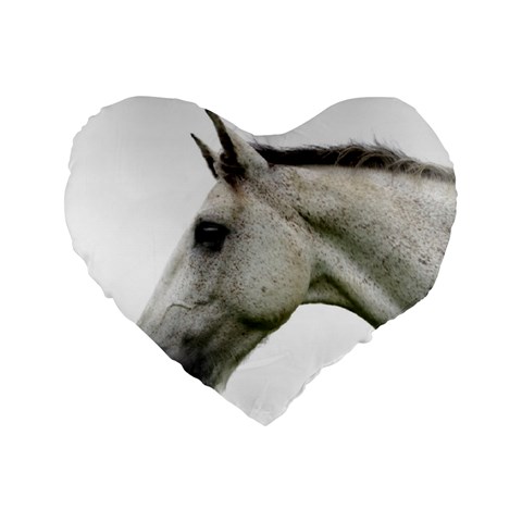 White Horse Standard 16  Premium Heart Shape Cushion  from ArtsNow.com Front