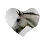 White Horse Standard 16  Premium Heart Shape Cushion 