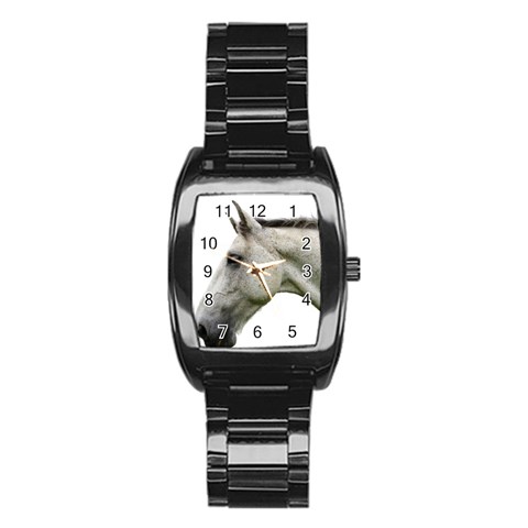 White Horse Stainless Steel Barrel Watch from ArtsNow.com Front