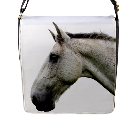 White Horse Flap Closure Messenger Bag (L) from ArtsNow.com Front