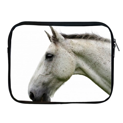 White Horse Apple iPad Zipper Case from ArtsNow.com Front