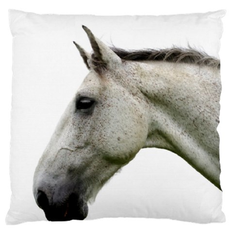 White Horse Large Flano Cushion Case (One Side) from ArtsNow.com Front