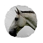 White Horse Standard 15  Premium Flano Round Cushion 
