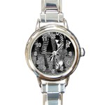 Zebra Round Italian Charm Watch