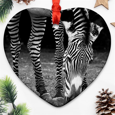 Zebra Ornament (Heart) from ArtsNow.com Front