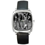 Zebra Square Metal Watch