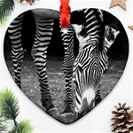 Zebra Heart Ornament (Two Sides)