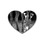 Zebra Rubber Coaster (Heart)