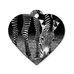 Zebra Dog Tag Heart (One Side)