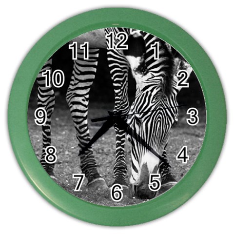 Zebra Color Wall Clock from ArtsNow.com Front
