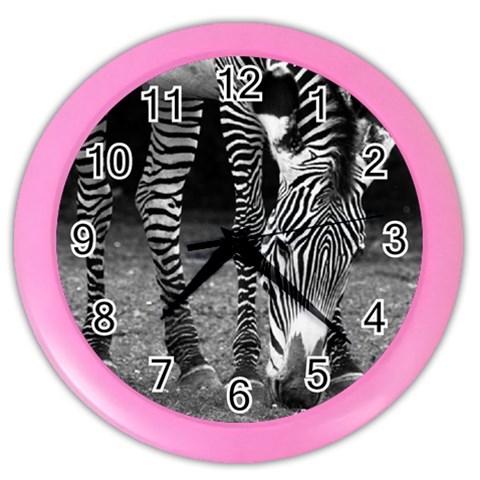 Zebra Color Wall Clock from ArtsNow.com Front