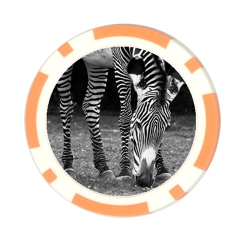 Zebra Poker Chip Card Guard from ArtsNow.com Front