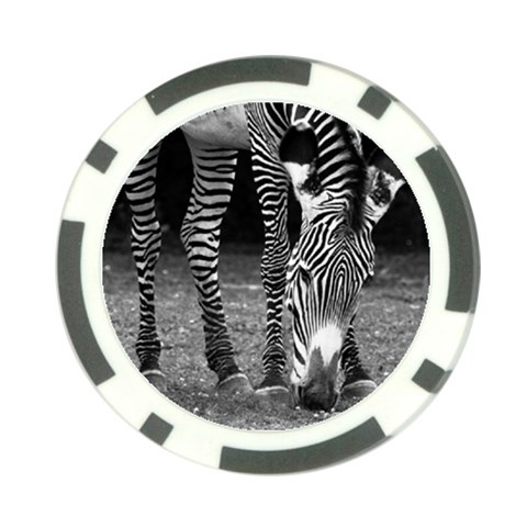 Zebra Poker Chip Card Guard (10 pack) from ArtsNow.com Front
