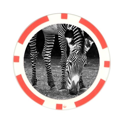 Zebra Poker Chip Card Guard (10 pack) from ArtsNow.com Front