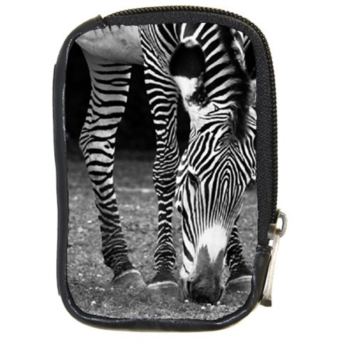 Zebra Compact Camera Leather Case from ArtsNow.com Front