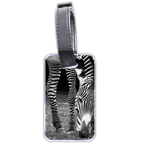 Zebra Luggage Tag (two sides) from ArtsNow.com Back