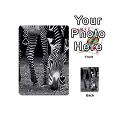 Zebra Playing Cards 54 (Mini) from ArtsNow.com Front - Spade3