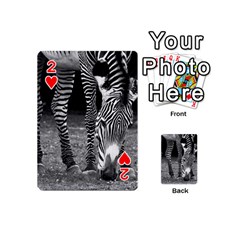 Zebra Playing Cards 54 (Mini) from ArtsNow.com Front - Heart2