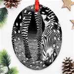 Zebra Oval Filigree Ornament (Two Sides)