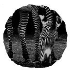 Zebra Large 18  Premium Round Cushion 