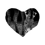 Zebra Standard 16  Premium Heart Shape Cushion 