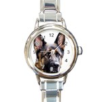 German Shepherd Dog Round Italian Charm Watch