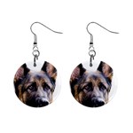 German Shepherd Dog 1  Button Earrings