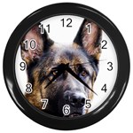 German Shepherd Dog Wall Clock (Black)