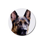 German Shepherd Dog Rubber Round Coaster (4 pack)