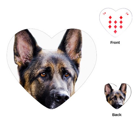 German Shepherd Dog Playing Cards (Heart) from ArtsNow.com Front