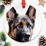 German Shepherd Dog Round Ornament (Two Sides)