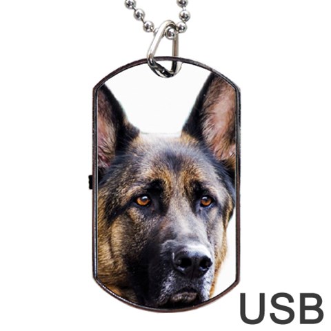 German Shepherd Dog Dog Tag USB Flash (Two Sides) from ArtsNow.com Front