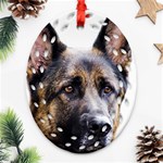 German Shepherd Dog Oval Filigree Ornament (Two Sides)