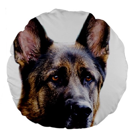 German Shepherd Dog Large 18  Premium Round Cushion  from ArtsNow.com Front