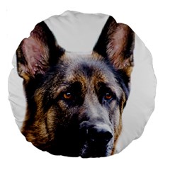 German Shepherd Dog Large 18  Premium Round Cushion  from ArtsNow.com Back