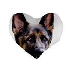 German Shepherd Dog Standard 16  Premium Heart Shape Cushion 