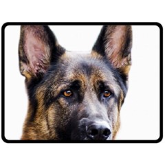 German Shepherd Dog Double Sided Fleece Blanket (Large) from ArtsNow.com 80 x60  Blanket Back